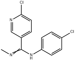 (Z)-6-chloro-N-(4-chlorophenyl)-N'-methylpyridine-3-carboximidamide Struktur