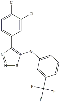 4-(3,4-dichlorophenyl)-1,2,3-thiadiazol-5-yl 3-(trifluoromethyl)phenyl sulfide Struktur