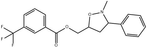 (2-methyl-3-phenyl-1,2-oxazolidin-5-yl)methyl 3-(trifluoromethyl)benzoate Struktur