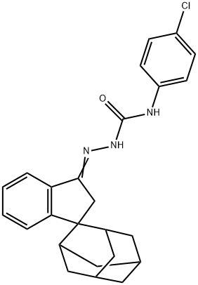 1-(4-chlorophenyl)-3-({2',3'-dihydrospiro[adamantane-2,1'-indene]-3'-ylidene}amino)urea Struktur