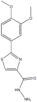 2-(3,4-dimethoxyphenyl)-1,3-thiazole-4-carbohydrazide Struktur