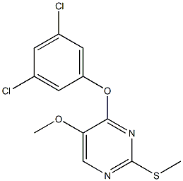 4-(3,5-dichlorophenoxy)-5-methoxy-2-(methylsulfanyl)pyrimidine Struktur