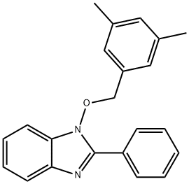 1-[(3,5-dimethylphenyl)methoxy]-2-phenyl-1H-1,3-benzodiazole Struktur