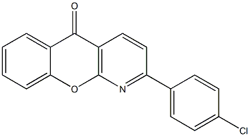 2-(4-chlorophenyl)-5H-chromeno[2,3-b]pyridin-5-one Struktur