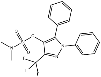 1,5-diphenyl-3-(trifluoromethyl)-1H-pyrazol-4-yl-N,N-dimethylsulfamate Struktur