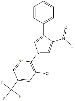 3-chloro-2-(3-nitro-4-phenyl-1H-pyrrol-1-yl)-5-(trifluoromethyl)pyridine Struktur