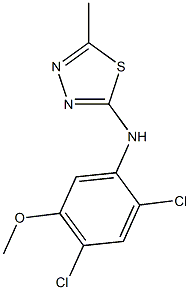 N-(2,4-dichloro-5-methoxyphenyl)-5-methyl-1,3,4-thiadiazol-2-amine Struktur