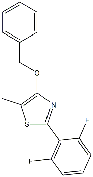 4-(benzyloxy)-2-(2,6-difluorophenyl)-5-methyl-1,3-thiazole Struktur