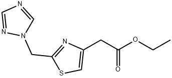 ethyl 2-[2-(1H-1,2,4-triazol-1-ylmethyl)-1,3-thiazol-4-yl]acetate Struktur