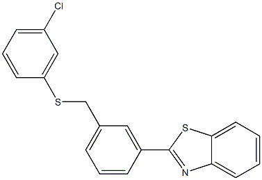 2-(3-{[(3-chlorophenyl)sulfanyl]methyl}phenyl)-1,3-benzothiazole Struktur