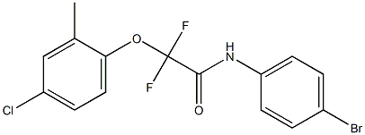 N-(4-bromophenyl)-2-(4-chloro-2-methylphenoxy)-2,2-difluoroacetamide Struktur