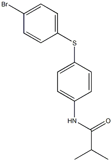 N-{4-[(4-bromophenyl)sulfanyl]phenyl}-2-methylpropanamide Struktur