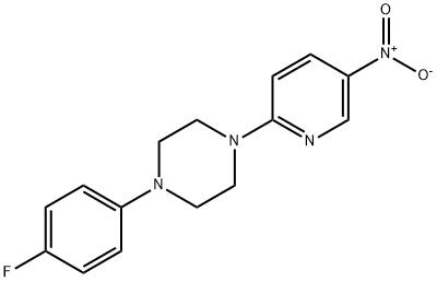 1-(4-fluorophenyl)-4-(5-nitropyridin-2-yl)piperazine Struktur