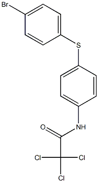 N-{4-[(4-bromophenyl)sulfanyl]phenyl}-2,2,2-trichloroacetamide Struktur