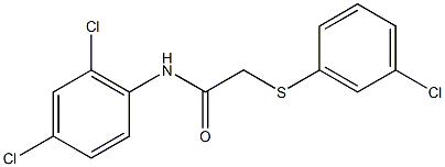 2-[(3-chlorophenyl)sulfanyl]-N-(2,4-dichlorophenyl)acetamide Struktur