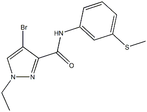 4-bromo-1-ethyl-N-[3-(methylsulfanyl)phenyl]-1H-pyrazole-3-carboxamide Struktur