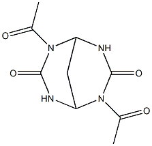 2,6-diacetyl-2,4,6,8-tetraazabicyclo[3.3.1]nonane-3,7-dione Struktur