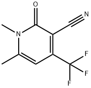 1,6-dimethyl-2-oxo-4-(trifluoromethyl)-1,2-dihydropyridine-3-carbonitrile Struktur