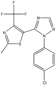 1-(4-chlorophenyl)-5-[2-methyl-4-(trifluoromethyl)-1,3-thiazol-5-yl]-1H-1,2,4-triazole Struktur