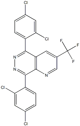 5,8-bis(2,4-dichlorophenyl)-3-(trifluoromethyl)pyrido[2,3-d]pyridazine Struktur