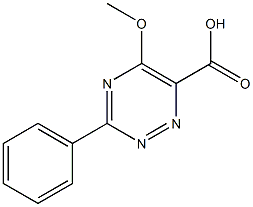 5-methoxy-3-phenyl-1,2,4-triazine-6-carboxylic acid Struktur