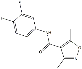 4-Isoxazolecarboxamide,N-(3,4-difluorophenyl)-3,5-dimethyl-(9CI) Struktur