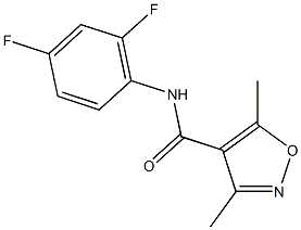 4-Isoxazolecarboxamide,N-(2,4-difluorophenyl)-3,5-dimethyl-(9CI) Struktur