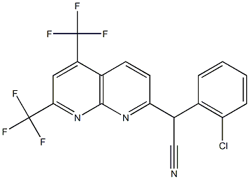 1,8-Naphthyridine-2-acetonitrile,alpha-(2-chlorophenyl)-5,7-bis(trifluoromethyl)-(9CI) Struktur