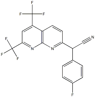 1,8-Naphthyridine-2-acetonitrile,alpha-(4-fluorophenyl)-5,7-bis(trifluoromethyl)-(9CI) Struktur