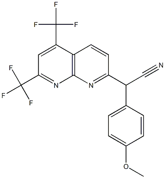 1,8-Naphthyridine-2-acetonitrile,alpha-(4-methoxyphenyl)-5,7-bis(trifluoromethyl)-(9CI) Struktur