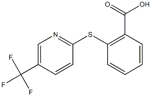 2-{[5-(trifluoromethyl)pyridin-2-yl]sulfanyl}benzoic acid Struktur