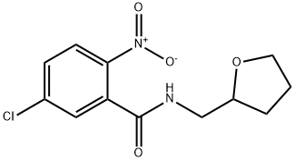 5-chloro-2-nitro-N-(oxolan-2-ylmethyl)benzamide Struktur