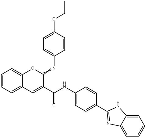 (2Z)-N-[4-(1H-1,3-benzodiazol-2-yl)phenyl]-2-[(4-ethoxyphenyl)imino]-2H-chromene-3-carboxamide Struktur