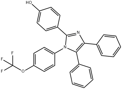 4-{4,5-diphenyl-1-[4-(trifluoromethoxy)phenyl]-1H-imidazol-2-yl}phenol Struktur