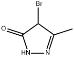 4-bromo-3-methyl-1,4-dihydropyrazol-5-one Struktur