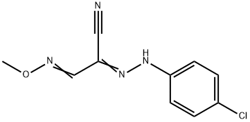 (Z,2E)-N-(4-chlorophenyl)-2-(methoxyimino)ethanecarbohydrazonoyl cyanide Struktur