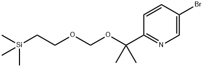 5-bromo-2-(2-{[2-(trimethylsilyl)ethoxy]methoxypropan-2-yl)pyridine Struktur