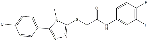 2-{[5-(4-chlorophenyl)-4-methyl-4H-1,2,4-triazol-3-yl]sulfanyl}-N-(3,4-difluorophenyl)acetamide Struktur