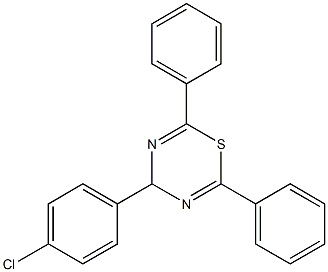 4-(4-chlorophenyl)-2,6-diphenyl-4H-1,3,5-thiadiazine Struktur