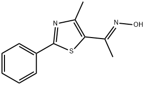 (E)-N-[1-(4-methyl-2-phenyl-1,3-thiazol-5-yl)ethylidene]hydroxylamine Struktur