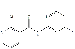 2-chloro-N-(4,6-dimethylpyrimidin-2-yl)pyridine-3-carboxamide Struktur