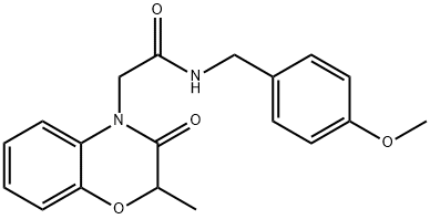 4H-1,4-Benzoxazine-4-acetamide,2,3-dihydro-N-[(4-methoxyphenyl)methyl]-2-methyl-3-oxo-(9CI) Struktur