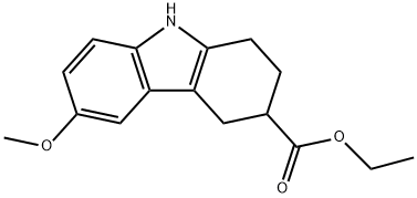 ethyl 6-methoxy-2,3,4,9-tetrahydro-1H-carbazole-3-carboxylate Struktur