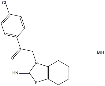 1-(4-chlorophenyl)-2-(2-imino-2,3,4,5,6,7-hexahydro-1,3-benzothiazol-3-yl)ethan-1-one hydrobromide Struktur