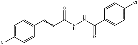 (2E)-N'-[(E)-4-chlorobenzoyl]-3-(4-chlorophenyl)prop-2-enehydrazide Struktur