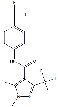 5-chloro-1-methyl-3-(trifluoromethyl)-N-[4-(trifluoromethyl)phenyl]-1H-pyrazole-4-carboxamide Struktur