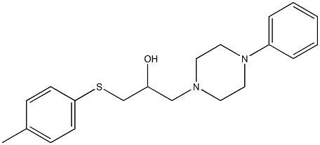 α-[(p-Tolylthio)methyl]-4-phenyl-1-piperazineethanol Struktur