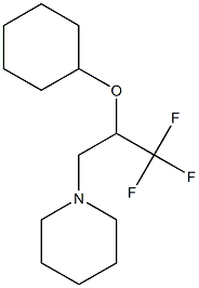 1-[2-(cyclohexyloxy)-3,3,3-trifluoropropyl]piperidine Struktur