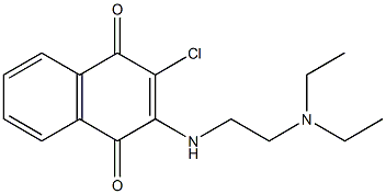 2-chloro-3-{[2-(diethylamino)ethyl]amino}-1,4-dihydronaphthalene-1,4-dione Struktur