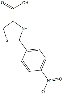 2-(4-NITROPHENYL)-1,3-THIAZOLIDINE-4-CARBOXYLIC ACID Struktur